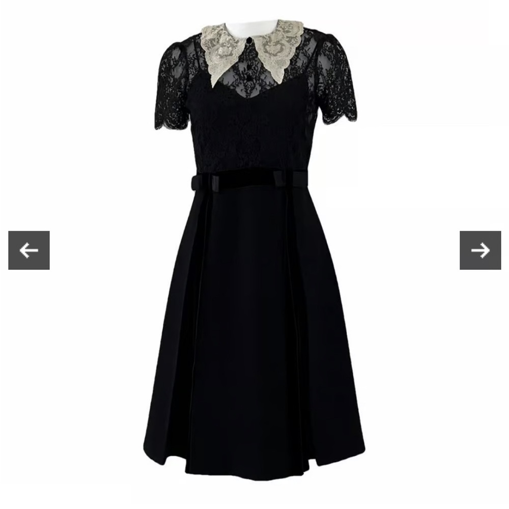 Gucci Wool and Lace Dress